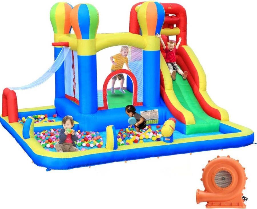 Bararlir Springkussen Springkussens Springkussen Met Glijbaan Waterglijbaan waterpret speelgoed buiten Waterpret Voor Kinderen Waterglijbaan Opblaasbaar