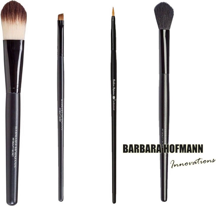 BARBARA HOFMANN Profesionele make-up kwast set van Foundation Brush Eye Liner Brush Angular Eyeshadow Brush en een Highlighter Brush