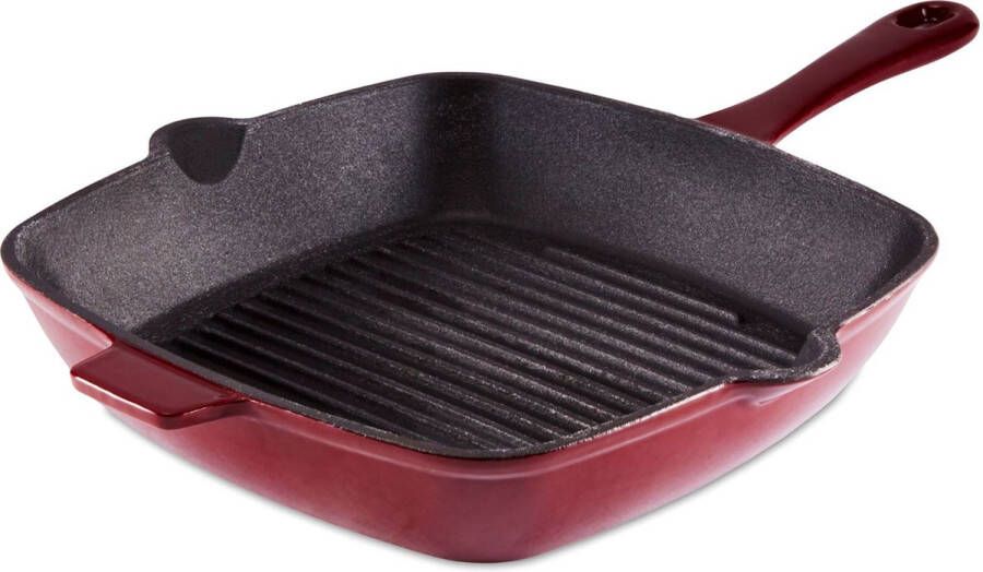 Barbary & Oak Foundry Grillpan Gietijzer 26 x 26 cm Gietijzer Rood