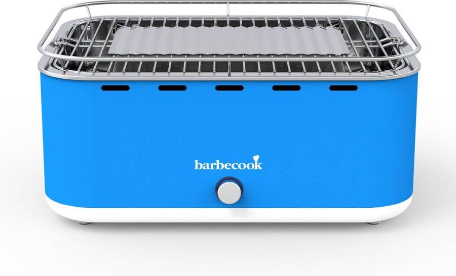 Barbecook Carlo Tafel BBQ Houtskool Barbecue Compact Incl. Draagtas 38 5x28 5 cm Blauw
