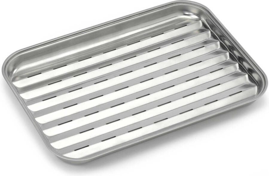 Barbecook Herbruikbare Grillpan Barbecuepan-Grillpan-BBQ Schaal RVS 34.5x24cm