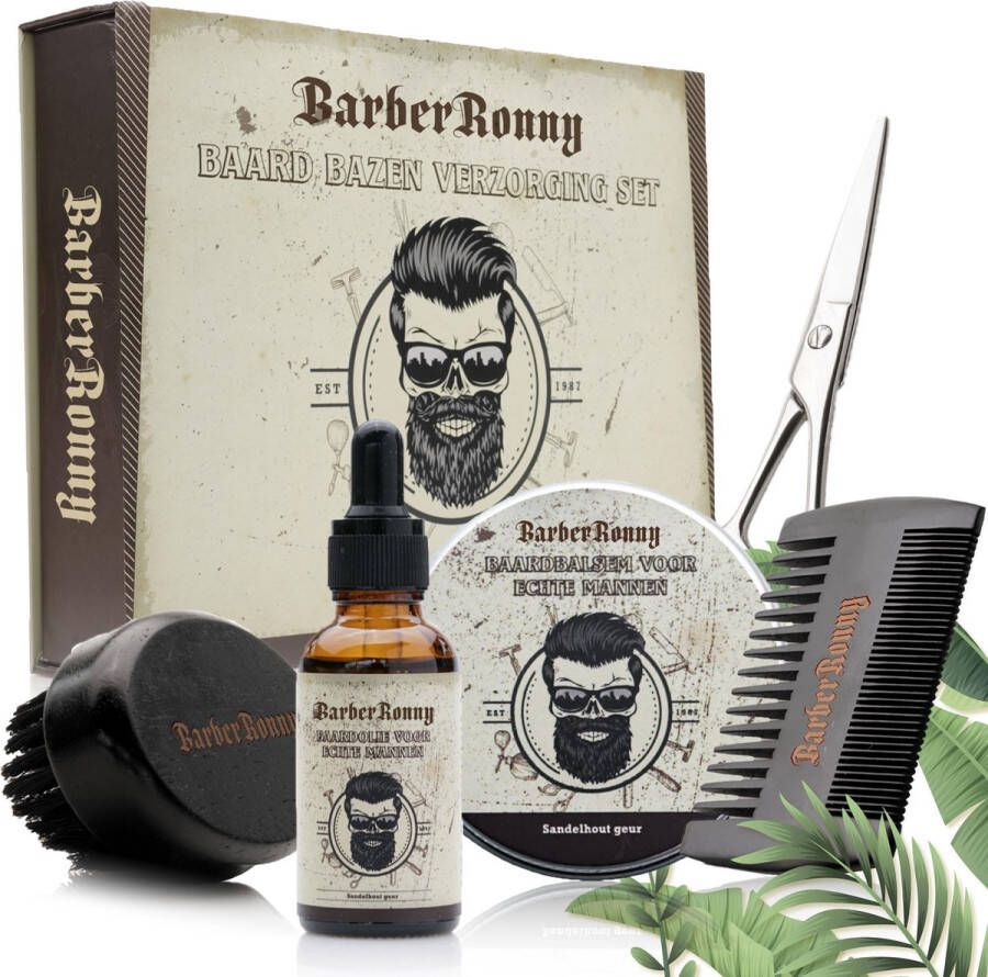 BarberRonny Baard Bazen Verzorging Set Baardkit Baardolie Baardbalsem Baardborstel Baardkam Baardverzorging set