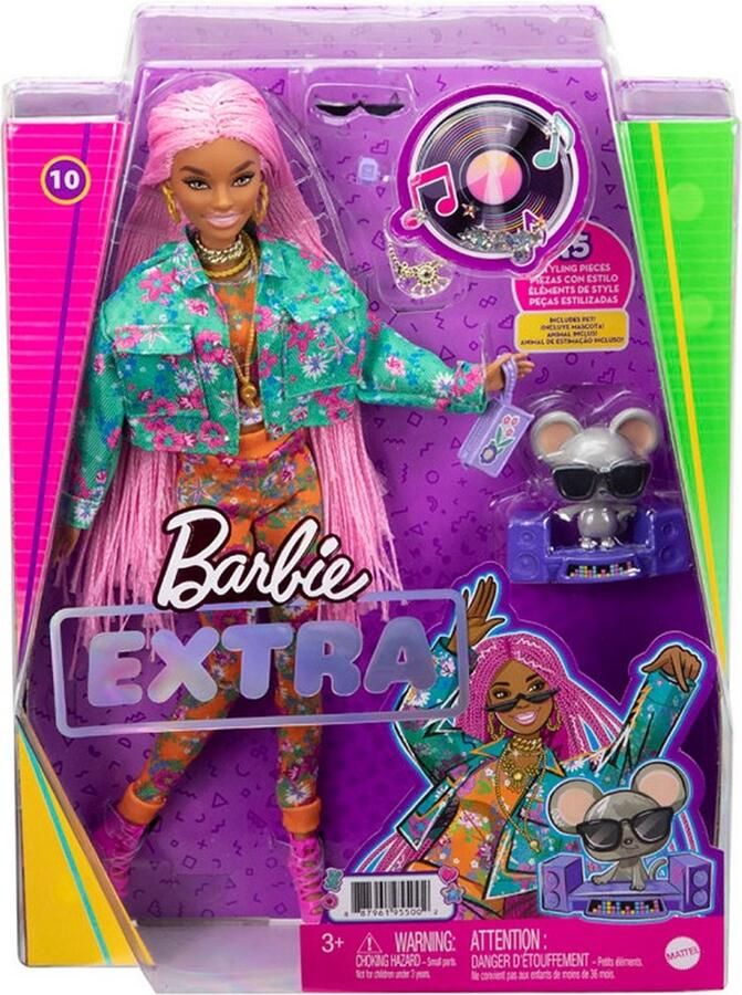 Barbie Extra Pink Braids Pop + Accessoires