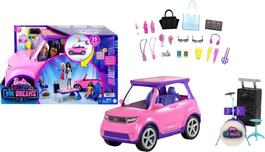 Barbie Big City Big Dreams Auto Roze