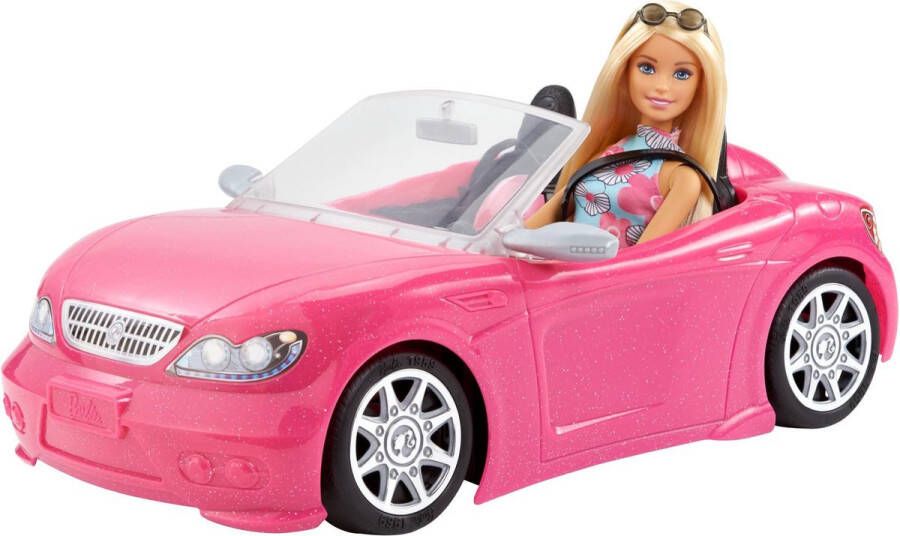 Barbie Cabriolet Roze auto Met pop