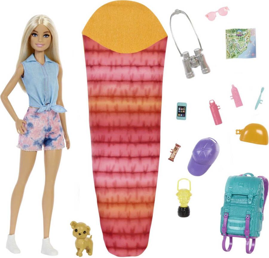 Barbie Camping Kamperen met Malibu en Brooklyn met accessoires Pop