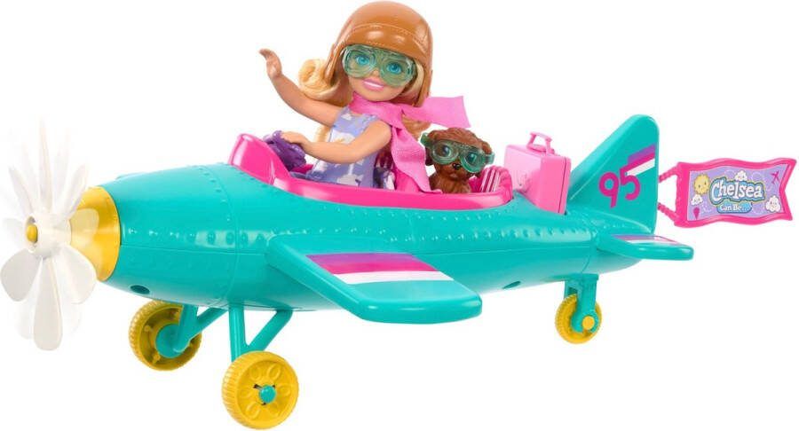 Barbie Chelsea Beroepenpop Speelset Piloot Met barniepop en vliegtuig