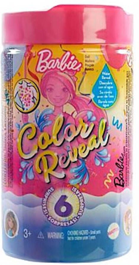 Barbie tienerpop Chelsea Color Reveal junior 15 5 cm 7-delig