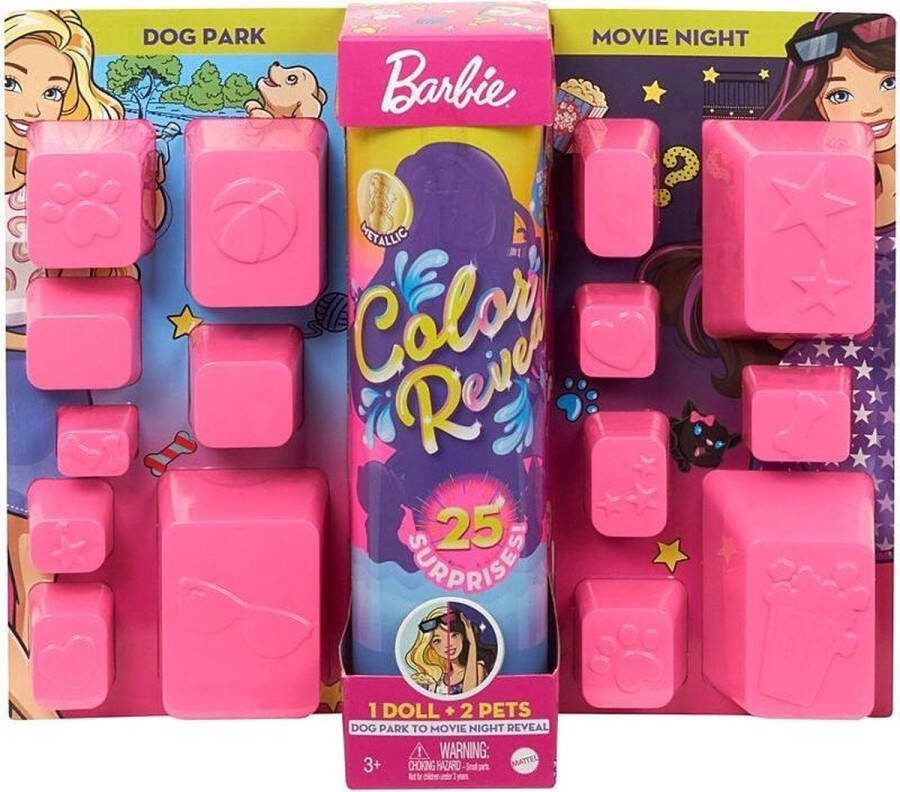 Barbie Color Reveal Ultimate Reveal Dogpark & Movienight pop