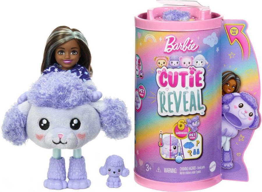 Barbie Cutie Reveal Paarse Lama Minipop pop