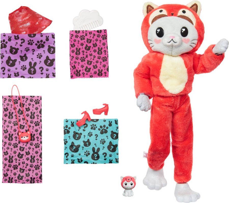 Barbie Cutie Reveal Pop 30 cm Kitten Rode Panda pop