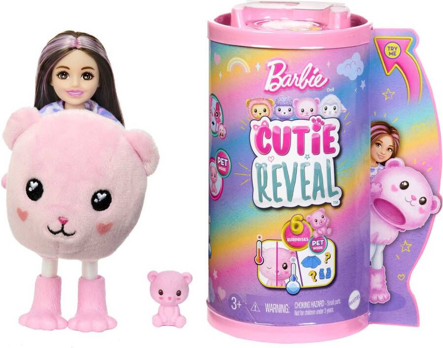 Barbie Cutie Reveal Roze beer Minipop pop