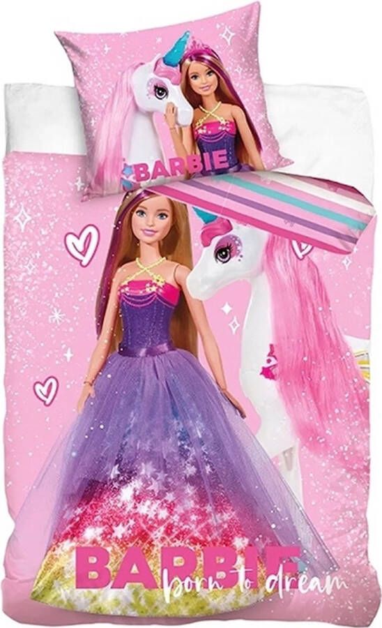 Barbie Dekbedovertrek Unicorn Roze