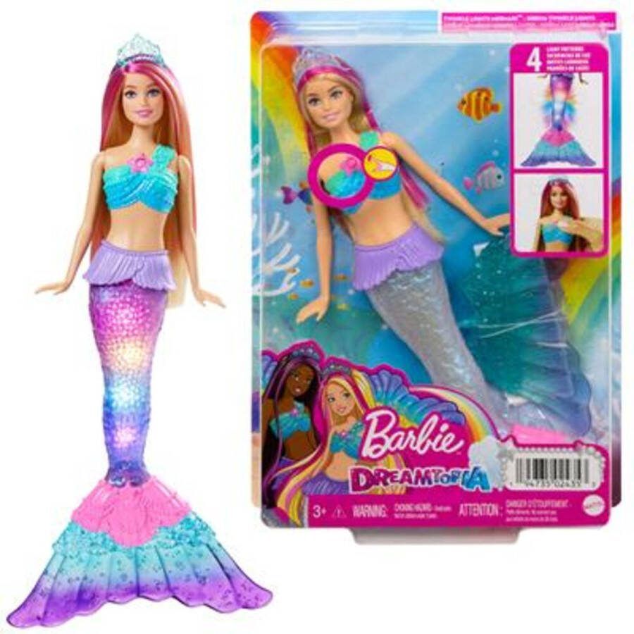 Barbie Dreamtopia pop Zeemeermin met twinkelende lichten