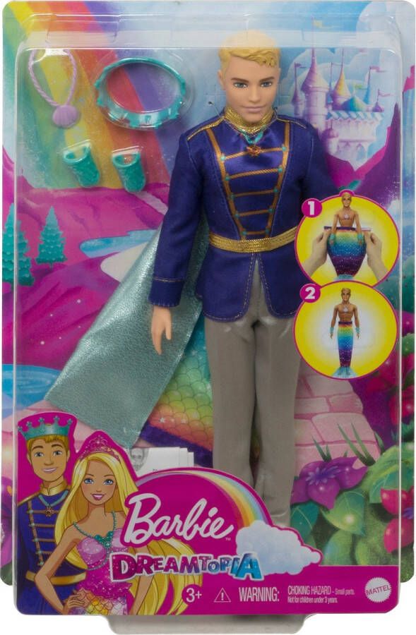 Barbie tienerpop Dreamtopia: Prins meisjes 35 cm paars 5-delig