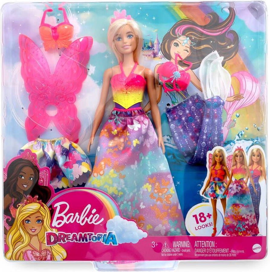 Barbie Dreamtopia Verkleedpop Veelzijdig Met Outfits en Accessoires Voor Urenlang Speelplezier