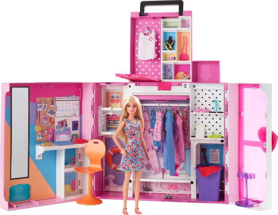 Barbie Droomkast en pop Speelset met modepop en kleding