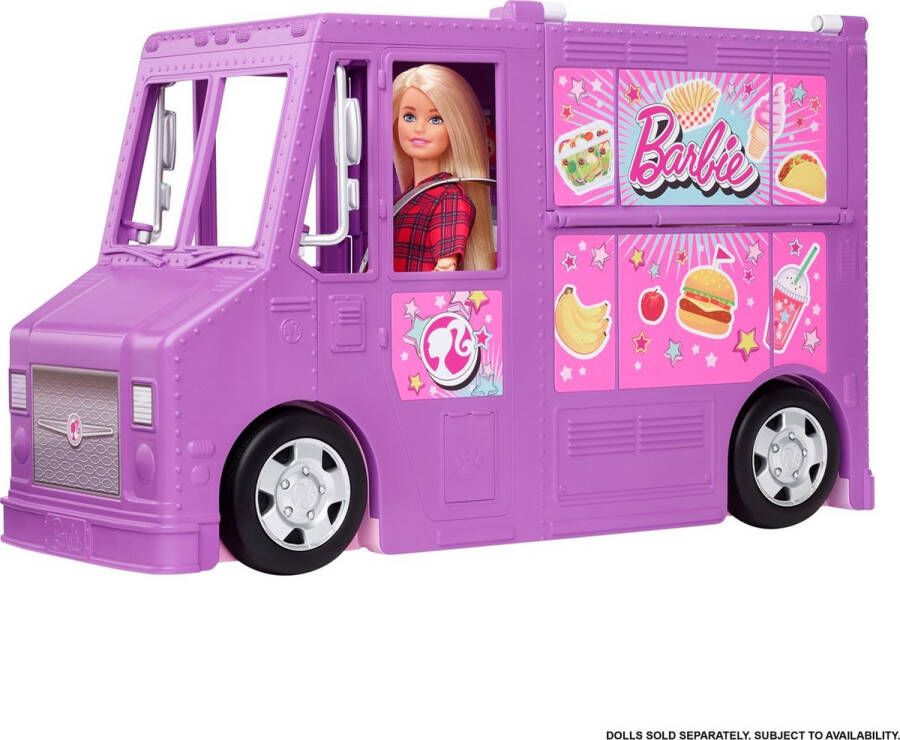 Barbie Speelset Fresh &apos;N Fun Foodtruck 38 1 Cm Paars roze