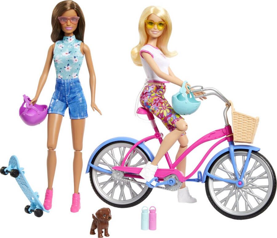 Barbie Estate Poppen met fiets accessoires pop