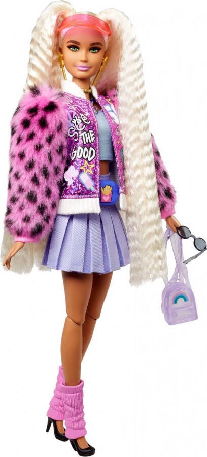 Barbie tienerpop Extra meisjes 30 cm roze paars 12-delig