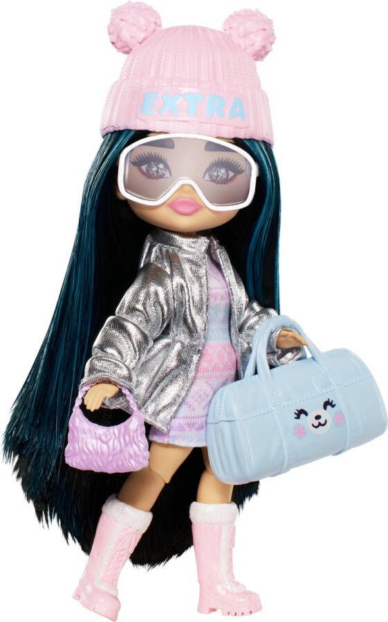 Barbie Extra Fly Mini's Sneeuw Winter outfit Met accessoires 14 cm pop