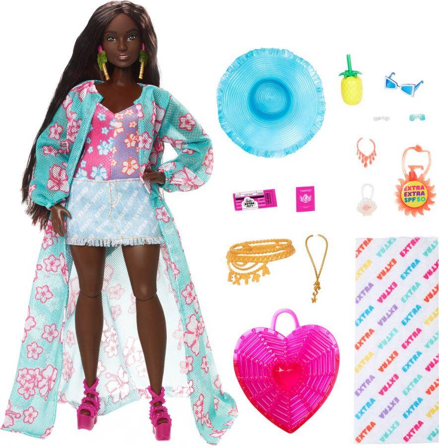 Barbie Extra Fly Strand Met accessories pop
