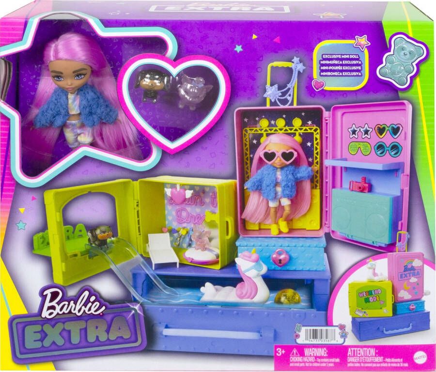 Barbie Extra Huisdieren en Mini's Speelset Speelfigurenset