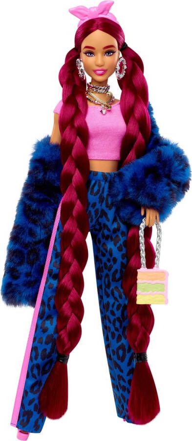 Barbie Extra Modepop pop Blauw luipaard trainingspak