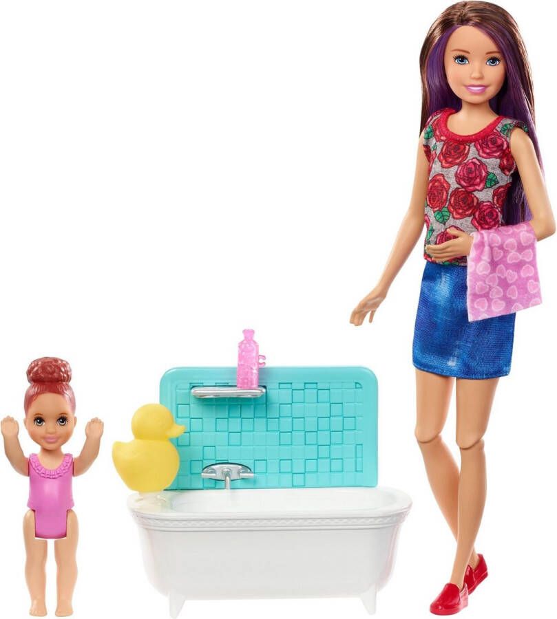 Mattel Speelset Barbie Babysitter 4-delig Licht