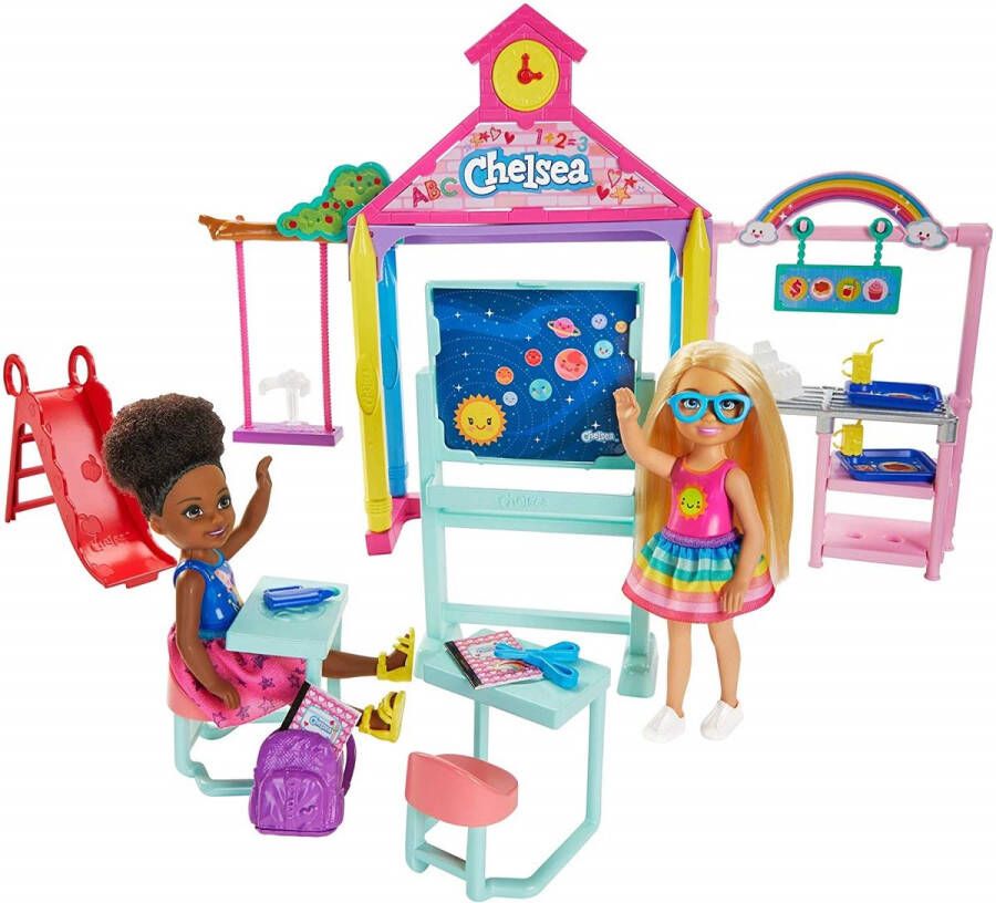 Barbie Family Schoolset met Chelsea Pop Speelset