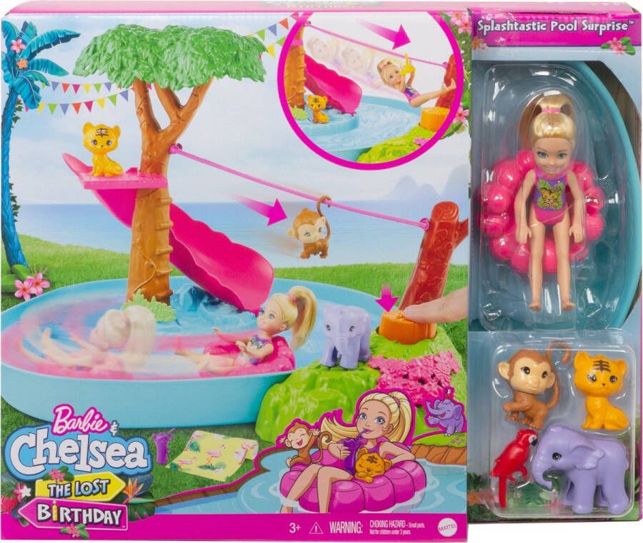 Barbie Family The Lost Birthday Jungle Rivier Speelset met Chealsea Pop