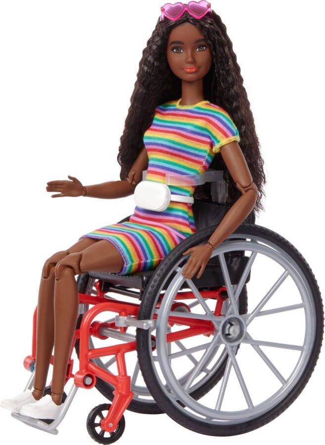 Barbie Fashionista in een Rolstoel Speelfiguur Meerkleurig