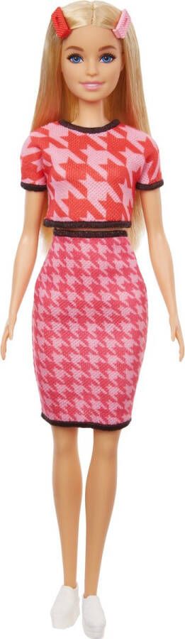 Barbie Fashionista Pop met oranje roze topje en rokje