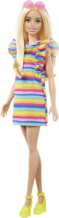 Barbie Fashionistas Gestreepte jurk pop