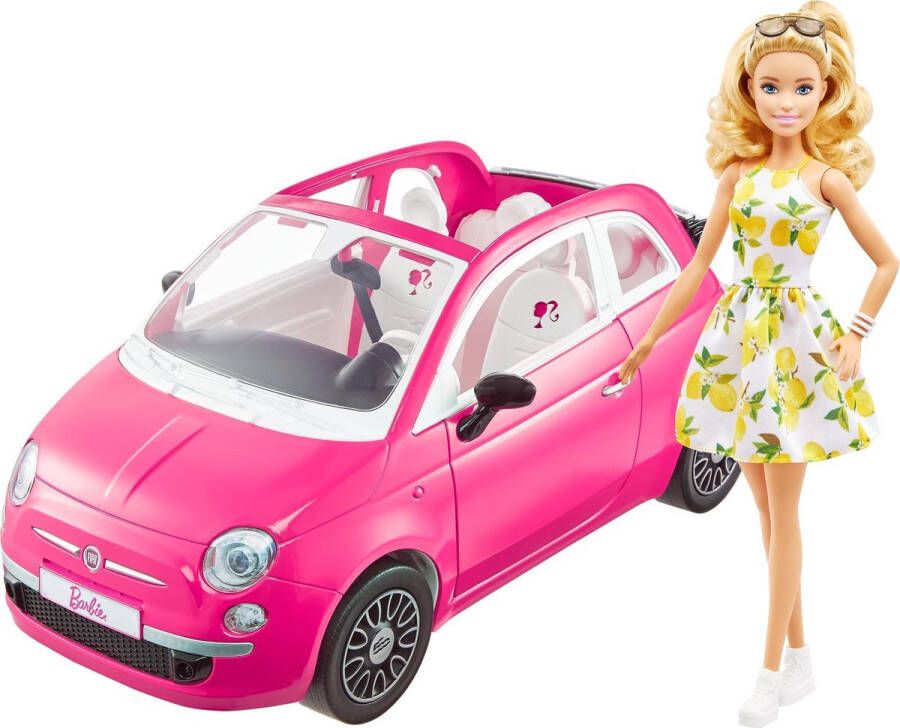 Barbie Fiat en Pop Poppenvoertuig en pop