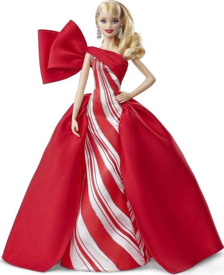 Barbie mannequinpop Signature Kerst blond 28 cm rood