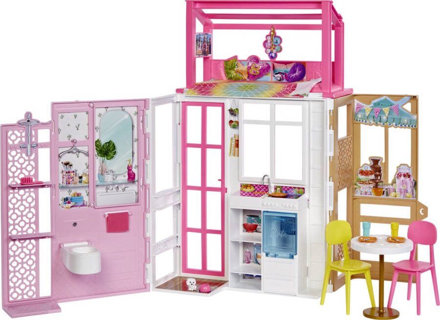 Barbie huis 2 verdiepingen met Meubels en Accessoires