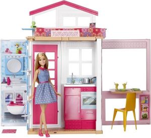 Barbie huis twee verdiepingen huis + BONUS pop