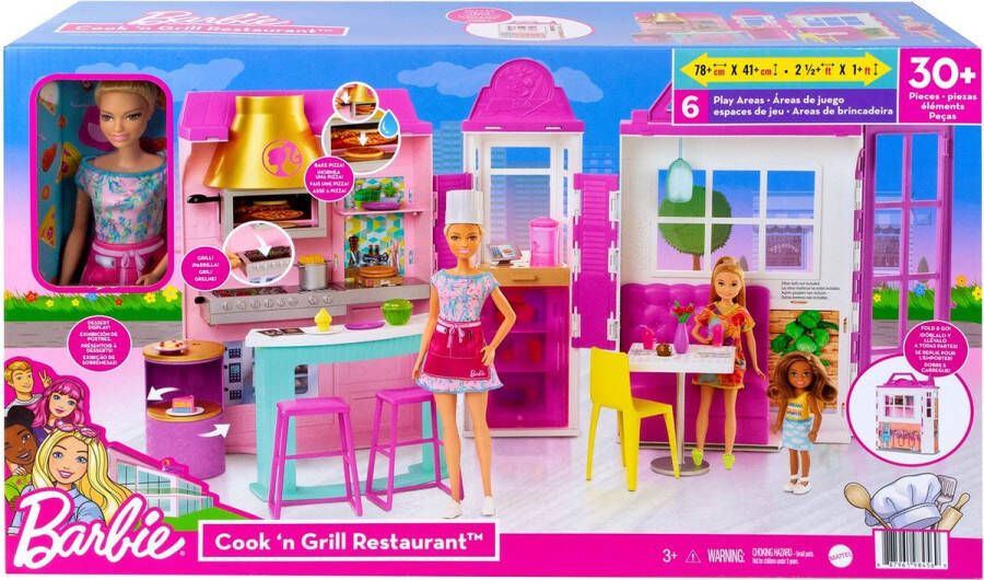 Barbie Kook & Grill Restaurant Pop & Speelset