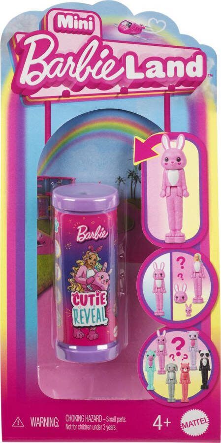 Barbie Mini Land Cutie Reveal Verrassingsitem 3 8 cm Mini pop