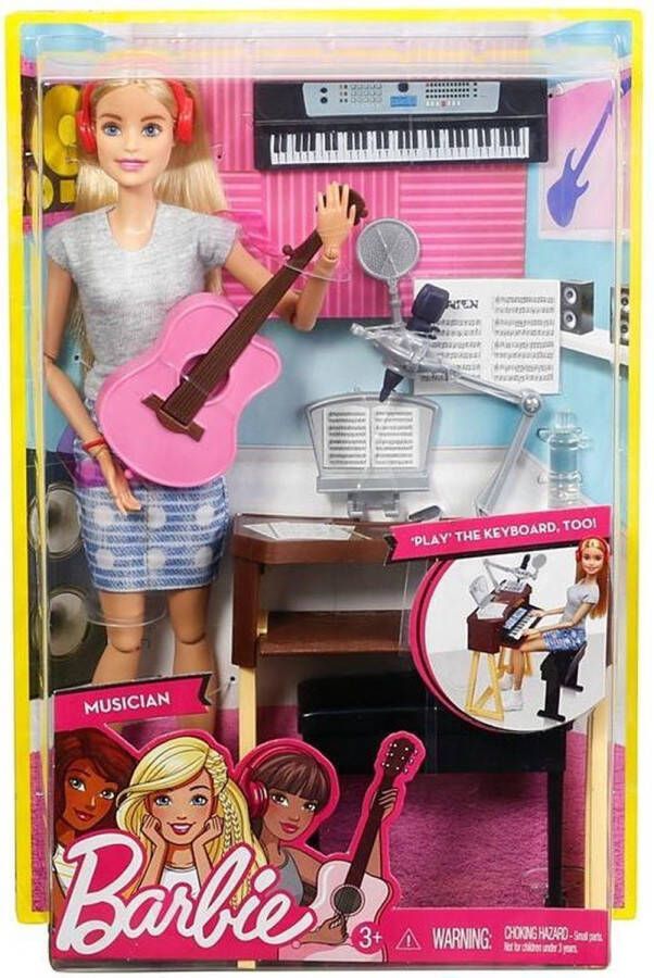 Barbie muziekset Met piano gitaar en microfoon pop