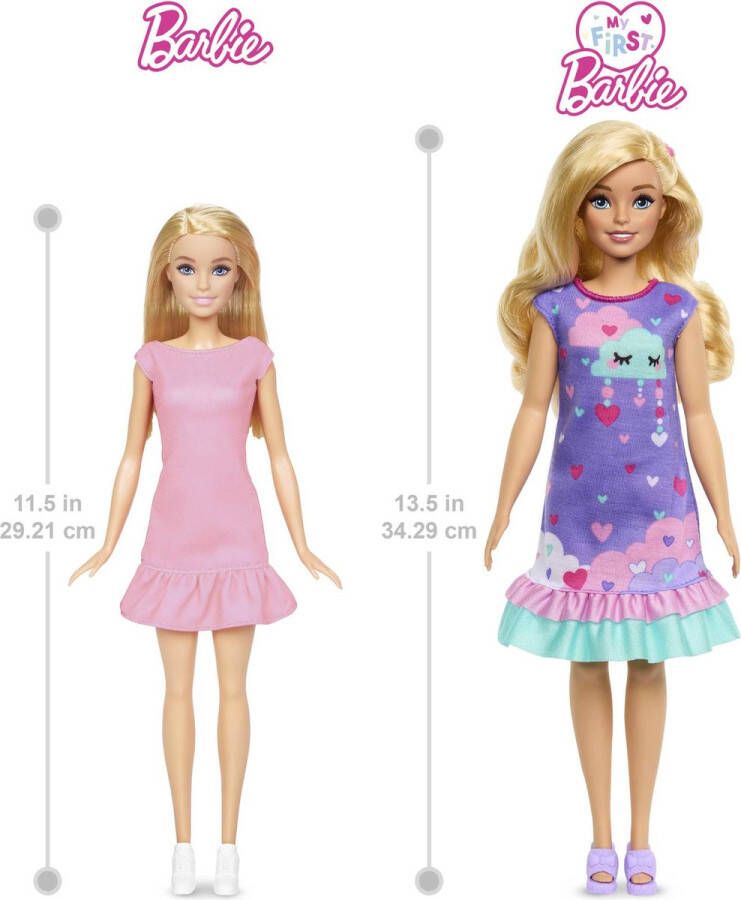 Barbie My First pop Paarse jurk met accessoires pop