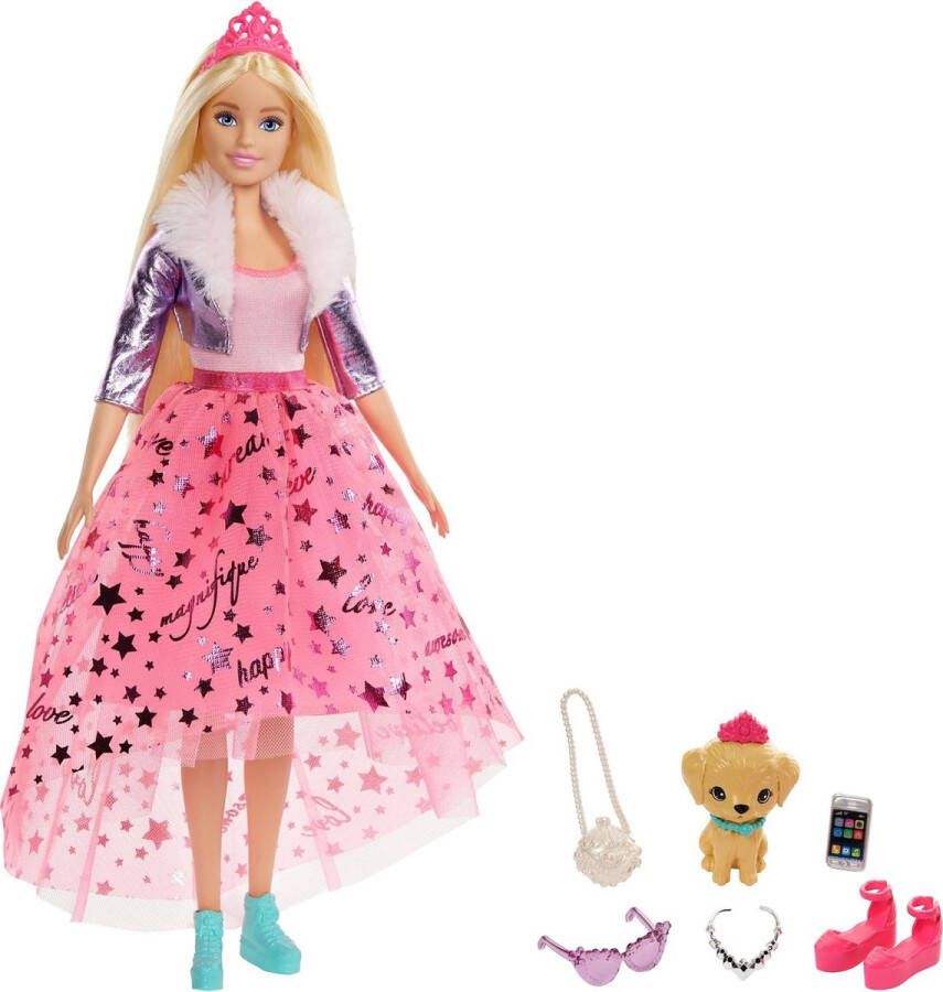 Barbie Princess Adventure Prinsessen Pop met Modieuze Accessoires
