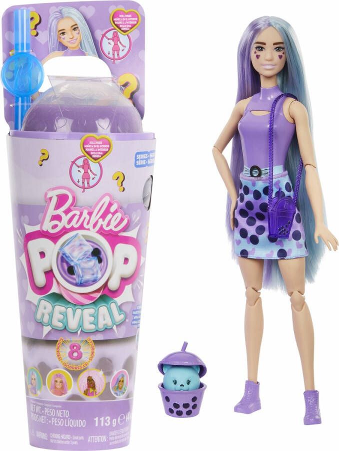 Barbie -Pop Reveal-Bubble Tea Series geurpop met accessoires HTJ19