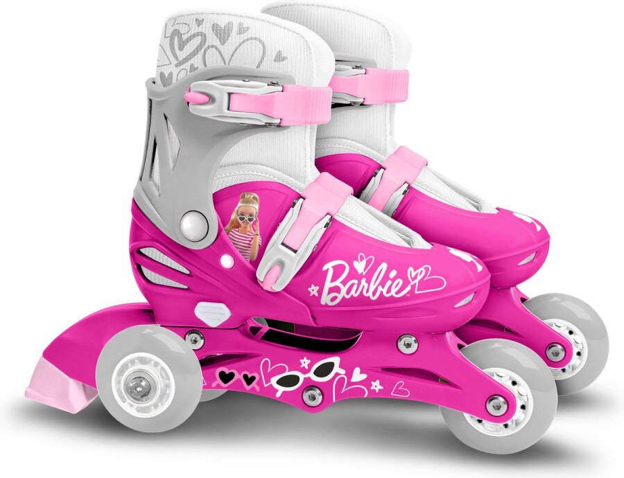 Mattel Barbie 2-in-1 Skates Hardboot Verstelbaar Roze Wit maat 27-30