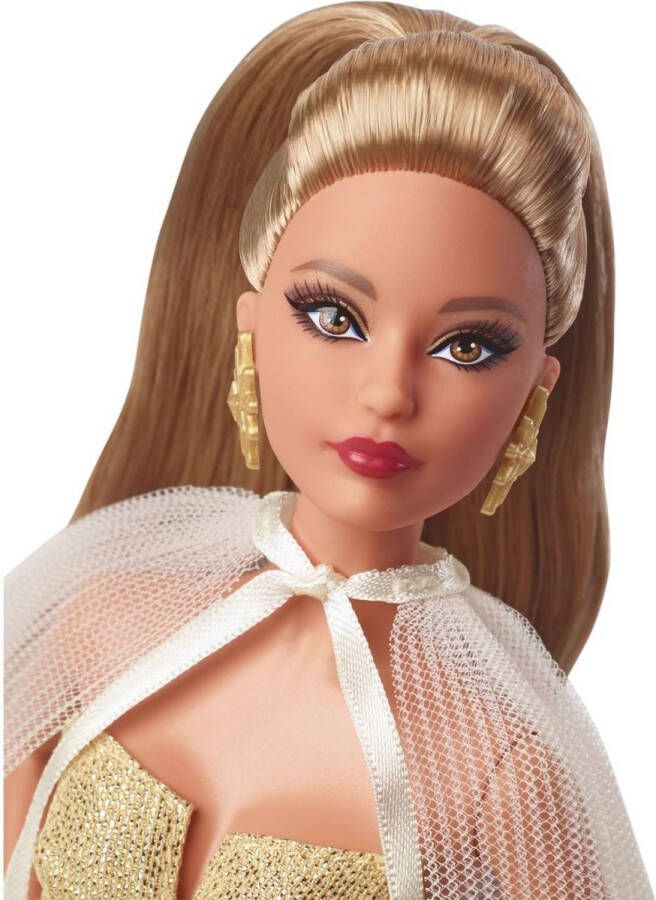 Barbie Siganture Holiday pop Gouden Jurk Modepop