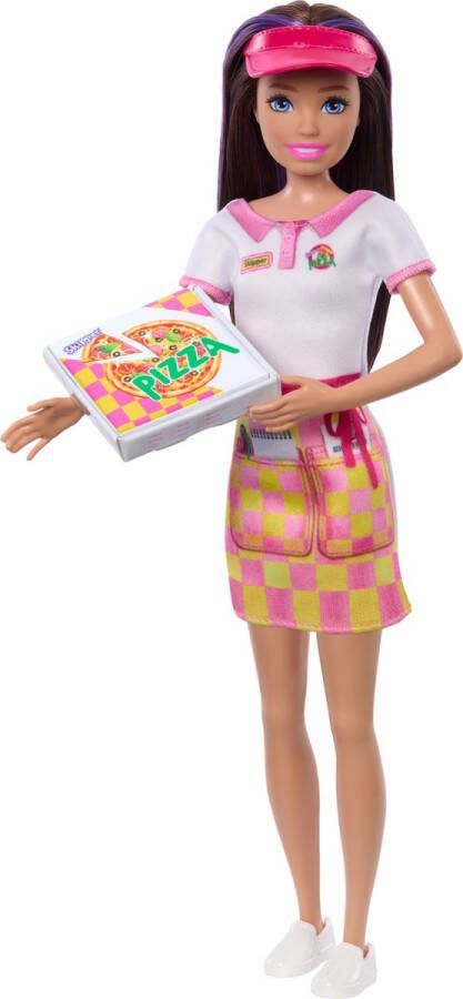 Barbie Skippe Pizzaserveerster Met Pizza en Meeneemdoos pop