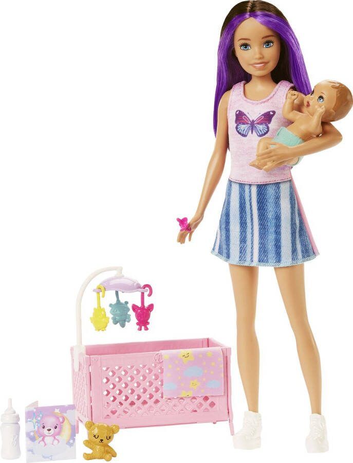 Barbie Skipper Babysitter pop Slaperige baby en wieg