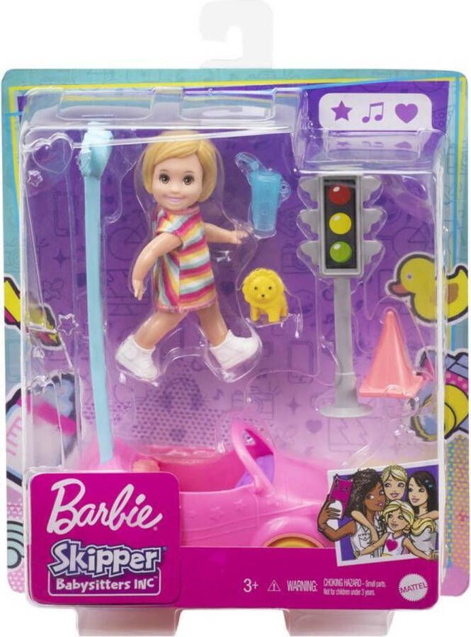 Barbie Skipper Babysitter Speelset Auto Meisje Speelfigurenset