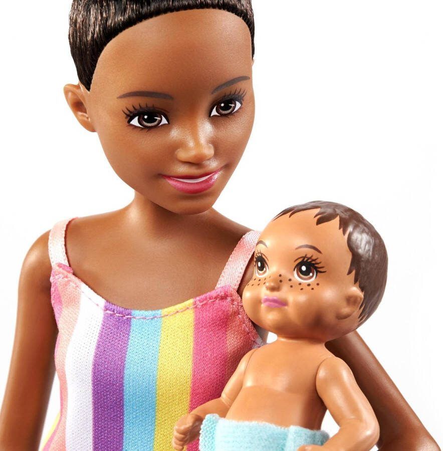 Barbie Skipper Babysitter Speelset & Baby Denim pop